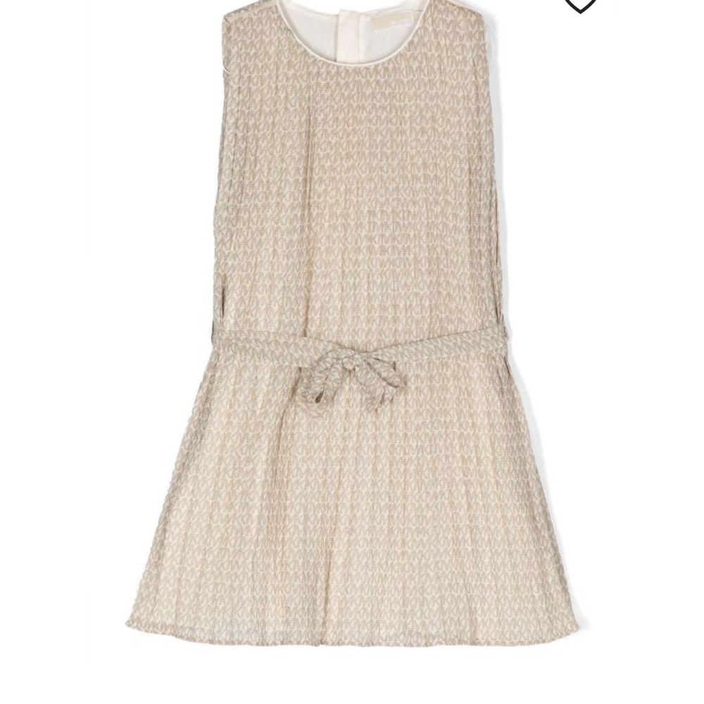 Michael Kors girls pleated logo dress